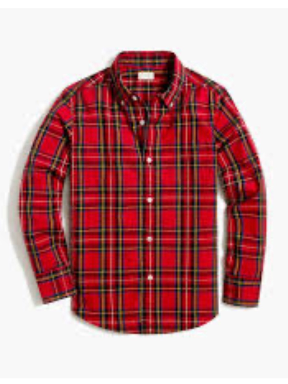 Crewcuts Boys Holiday Red Tartan Plaid Christmas Long Sleeve Button Down 14 NEW